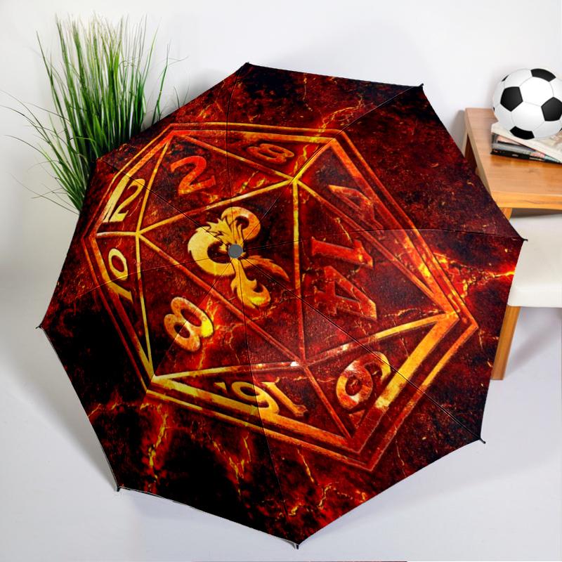 Dungeons & Dragons Umbrella Folding umbrella, automatic umbrella 8-Frame for Travel, camping Use Gift for Halloween Christmas