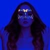 8pc/Set Butterfly Tattoo Sticker Party Nightclub Fluorescent Face Sticker Bar Waterproof UV Glowing Neon Tattoo Music Festival