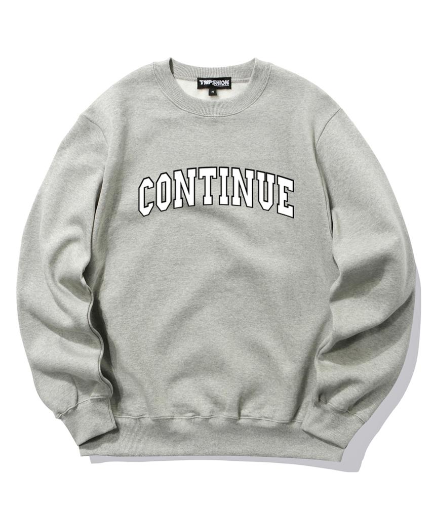 TRIPSHION Continue Logo Crew Neck - Gray