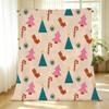 Christmas Flannel Fleece Blanket: Soft Warm Cozy Throw, Festive Home Decor, Comfy Blanket for Lounge & Holiday Use