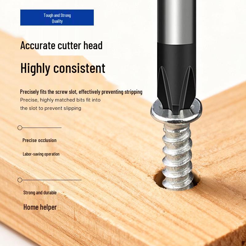 Магнитный набор бит для отвертки из 100 предметов с нескользящей рукояткой для бытового ремонта