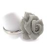 [J8053] - Silver Gray 'Flora' Designer Ring