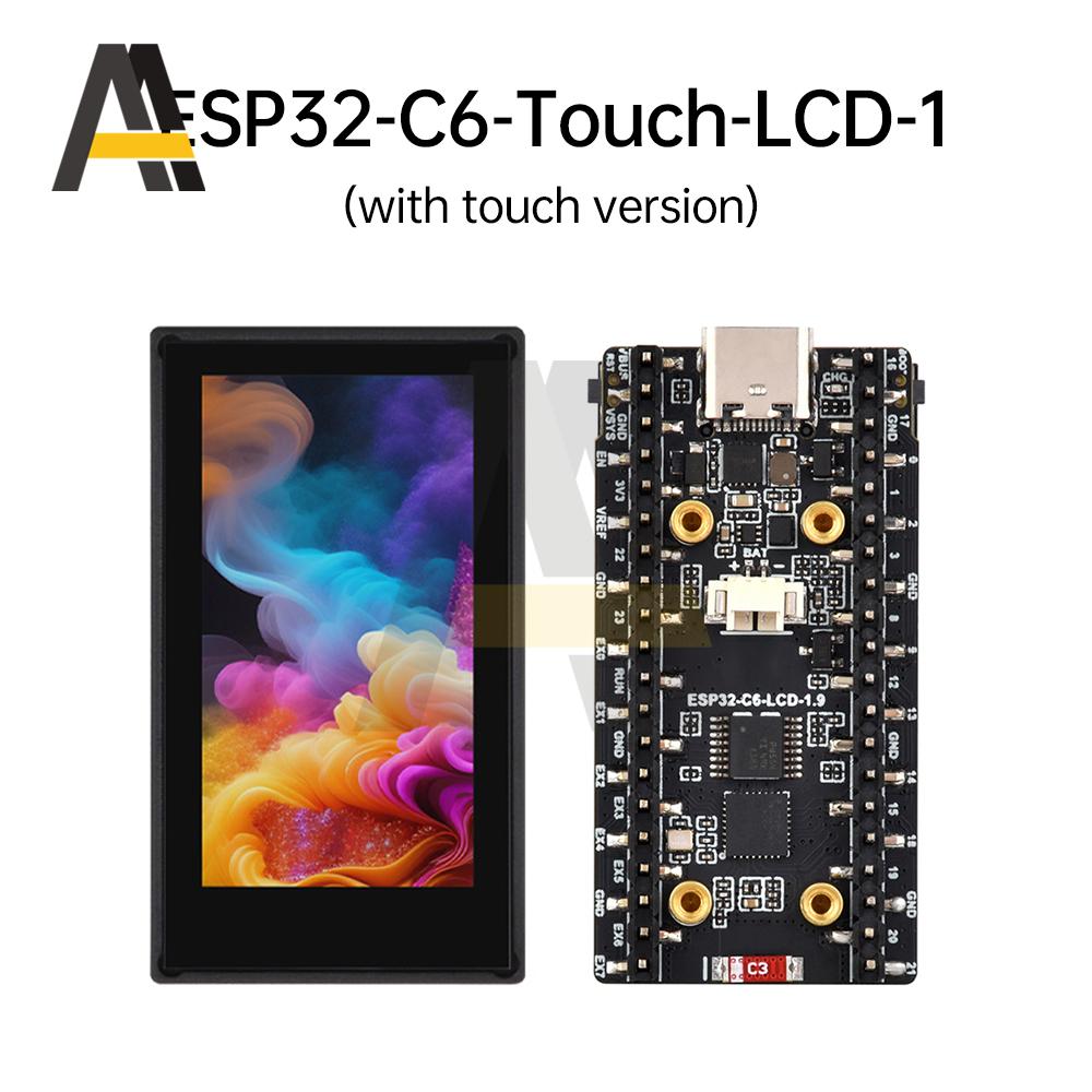 ESP32-C6 1,9-дюймовый ЖК-экран WiFi Bluetooth Плата разработки 170×320 160 МГц RISC-V Процессор Type-C ESP32-C6-LCD-1.9