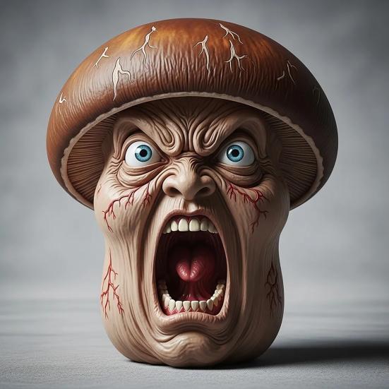 Screaming Vegetables Figurine Resin Emotional Veggies Ornament Evil Screaming Carrot
