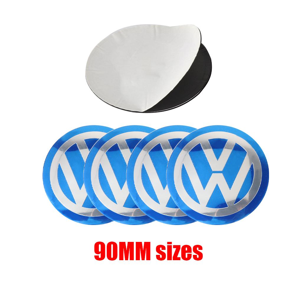 VEMZG1 70/80/90/100/120MM Car Wheel Center Caps Hubcap Sticker Decoration Accessories For VW GTI Golf8 Polo Passat Mk6 MK7 Tiguan R32 R