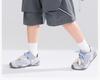 [2026 Summer New] Left West Boys' Mesh Breathable Quick Drying Lightweight Hole Pants Safety Reflective Strip Middle Pants