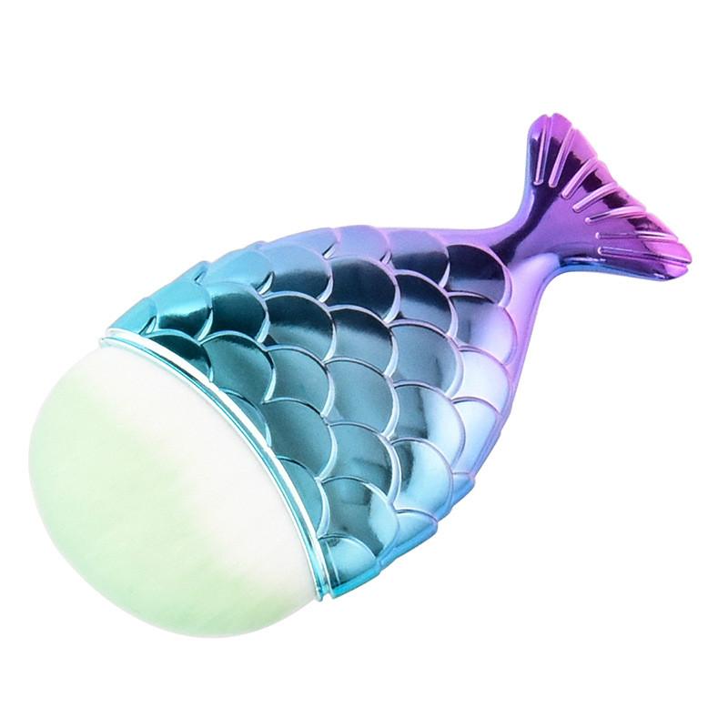 Румяна «Красивая русалка/ракушка», кисти для пудры, тональная основа для контура «рыба», модный макияж, растушевка, косметический инструмент, кисть для тональной основы