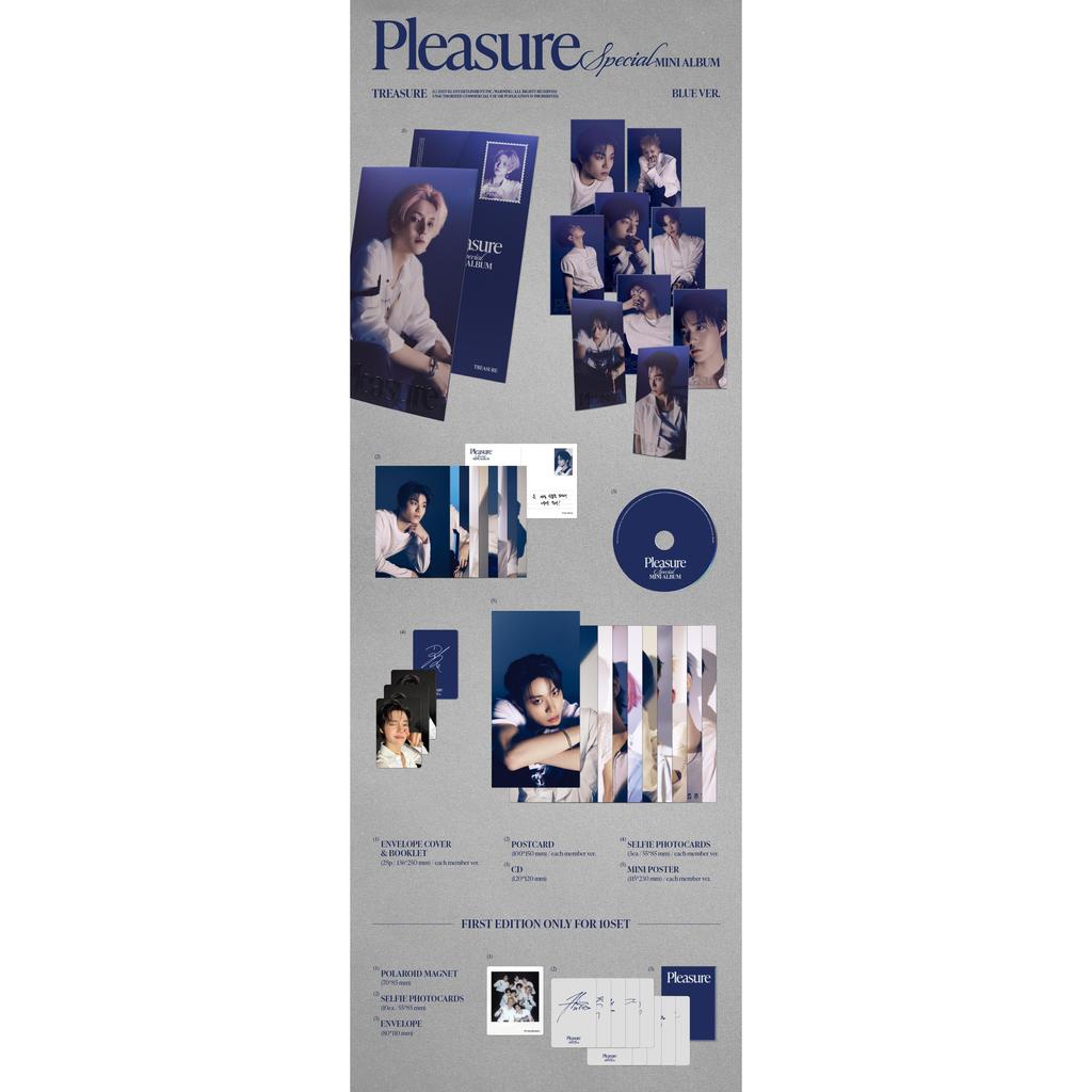 TREASURE СПЕЦИАЛЬНЫЙ МИНИ-АЛЬБОМ [PLEASURE] BLUE VER (Онлайн-преимущество)