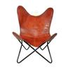 New Indian Handmade Genuine Leather Butterfly Chair For Home And Office