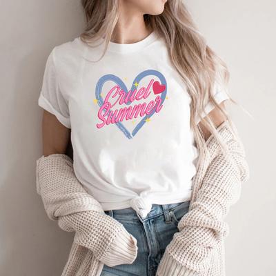 Принт в эстетике Харадзюку Футболка Cruel Summer Вдохновленная любовью к Тейлор футболка с коротким рукавом Футболка с текстом песни Мерч TS Футболка Eras Tou