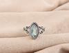 Небесно-голубой топаз драгоценный камень 925 стерлинговое серебро ювелирные изделия ручной работы кольцо подарок для нее PR-1-3