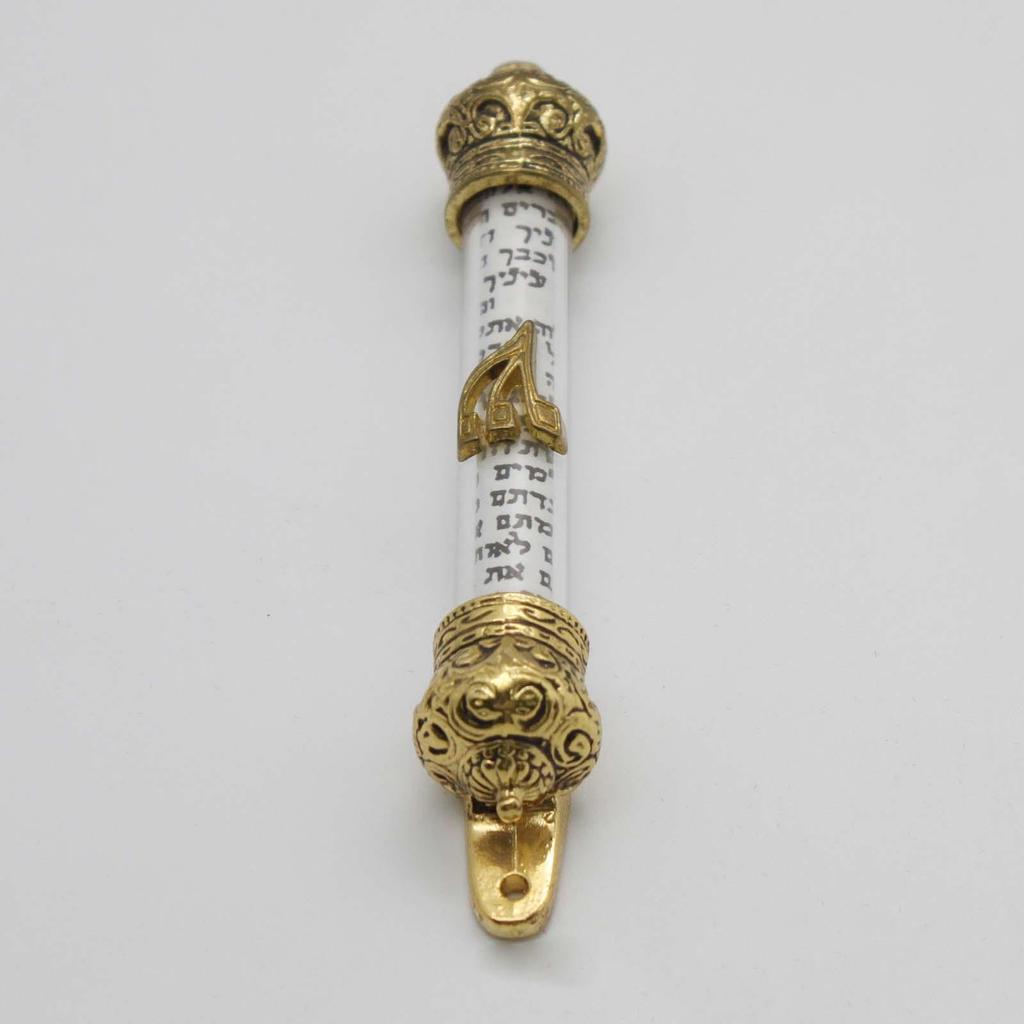 Mezuzah Case Metal Mezuza Plaque Decorative Door Ornament for Home Retro Alloy