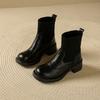 Popular British Style Elastic Thin Socks Boots Women's 2025 New Autumn and Winter Viral Trends Short Boots