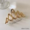 Elegant Geometric Wave Metal Gold Silver Hair Claw Clip For Women Accessories Large Punk Crab Jaw Clamps Hairgrip Headdress 2023