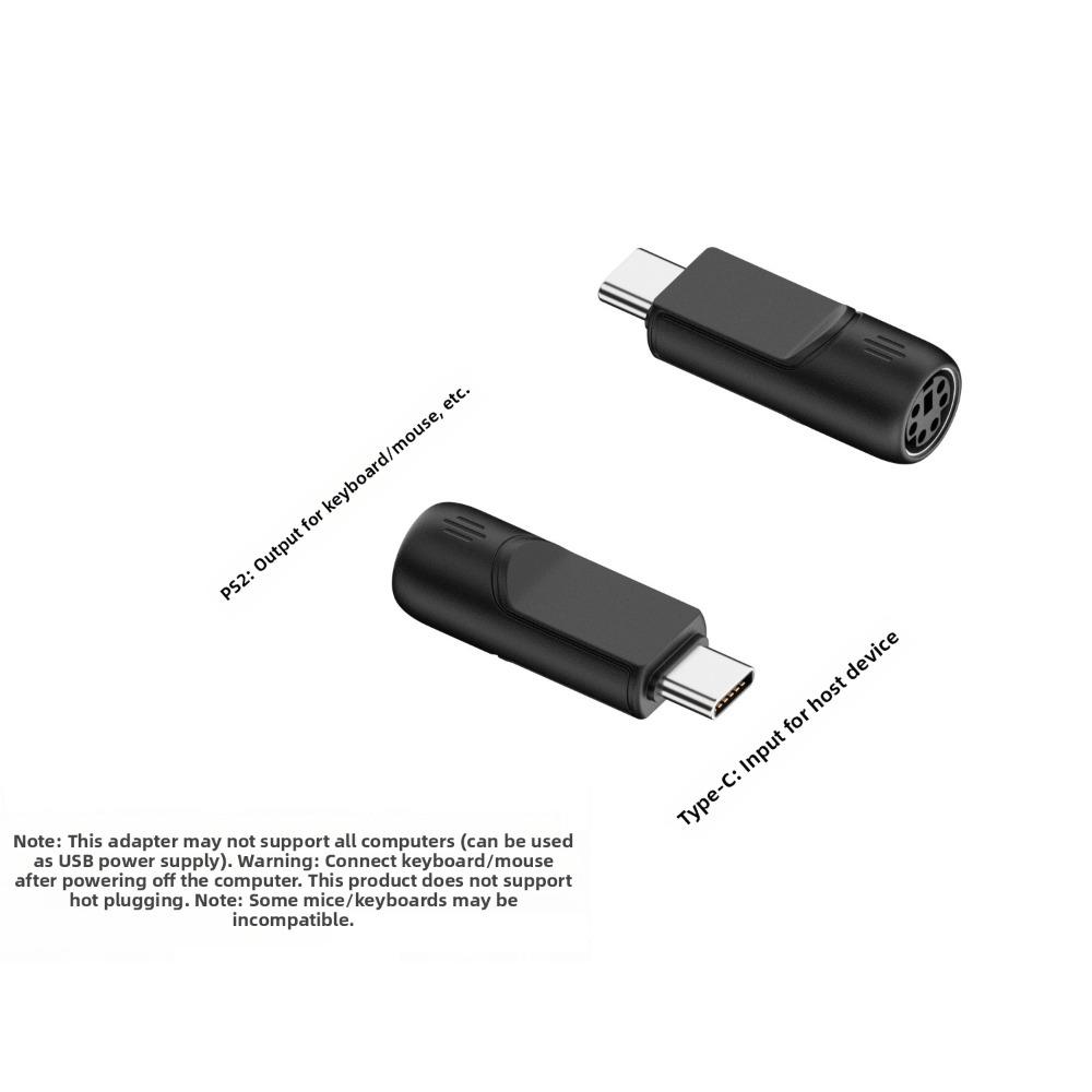 PVC for PS2 to USB Adapter Compact Keyboard Mouse Connector Mouse Connection
