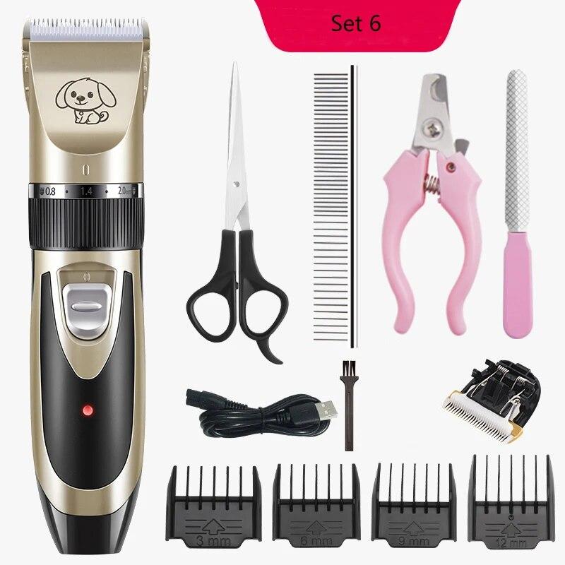 Перезаряжаемые машинки для стрижки домашних животных, набор для стрижки домашних животных, USB, профессиональные машинки для стрижки домашних животных с низким уровнем шума, наборы для стрижки домашних животных