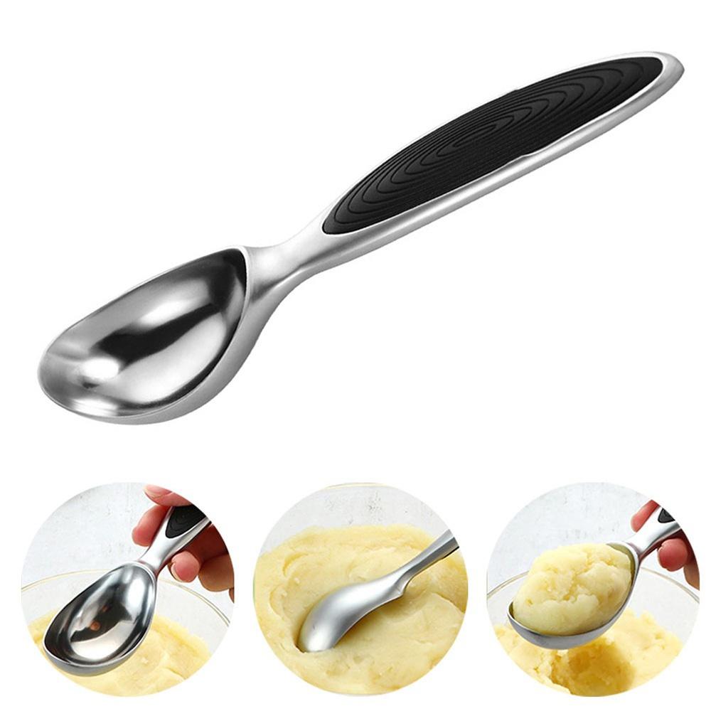 Ice Cream Scoop Zinc Alloy Ice Cream Scoop with Non-Slip Handle for Cookie Dough Gelato Sorbet Sundaes