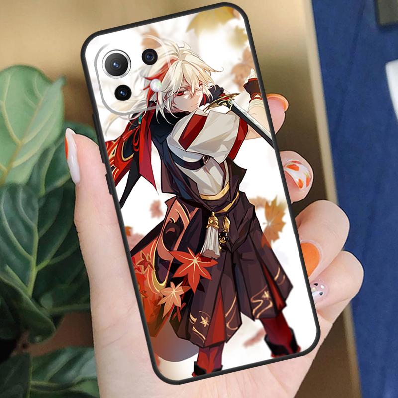 Чехол Genshin Impact Каэдэхара Казуха для Xiaomi 15 14 Ultra 13T 14T 15T Pro 17 Pro Max POCO F8 F7 F5 F6 X5 X6 X7 Pro Coque