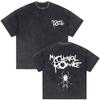 Washed Vintage My Chemical Romance Double Sided Print T Shirt Men Women Casual Oversized Tshirts Man Punk Emo Rock Tops Tshirt