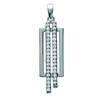 [J1016] - Silver Pendant 'Goddess' Silver White (rhodium-plated) - 33x9 Mm