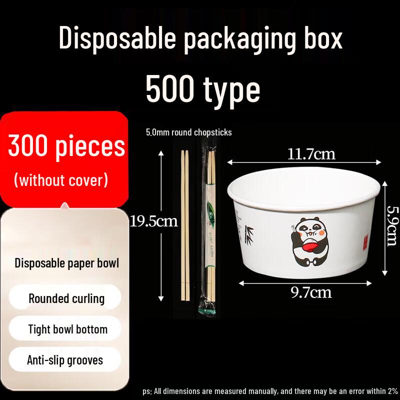 Homeglen Disposable Panda Paper Bowls & Takeaway Containers