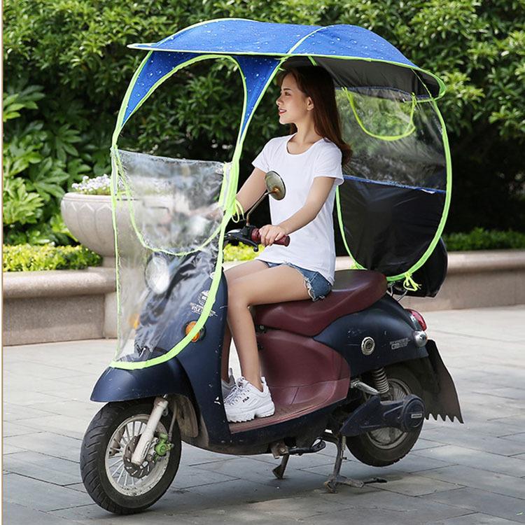 Electric Car and Motorcycle Sunshade - Battery-Powered Rain Awning with Custom Logo