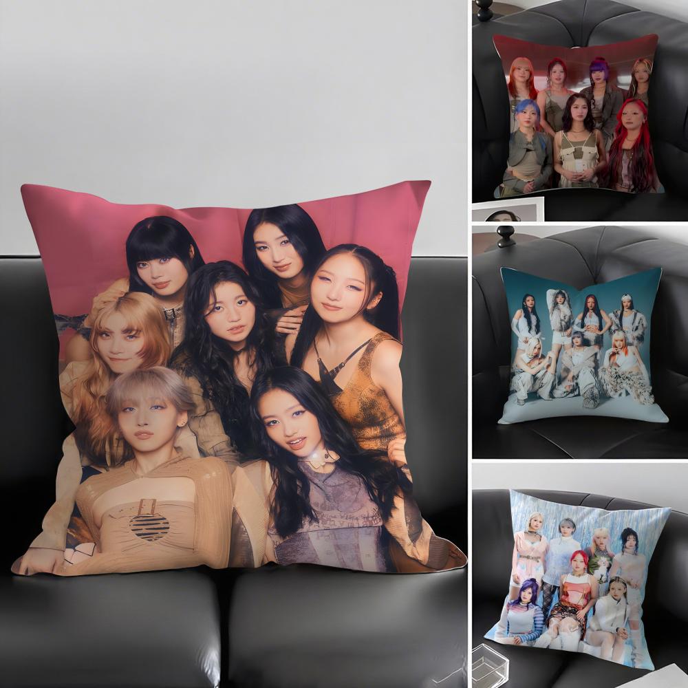 HHana Girl Group Cushion Cover Pillowcase Ultra Soft Skin Friendly Fabric Cloud Like Comfort Concealed Zipper