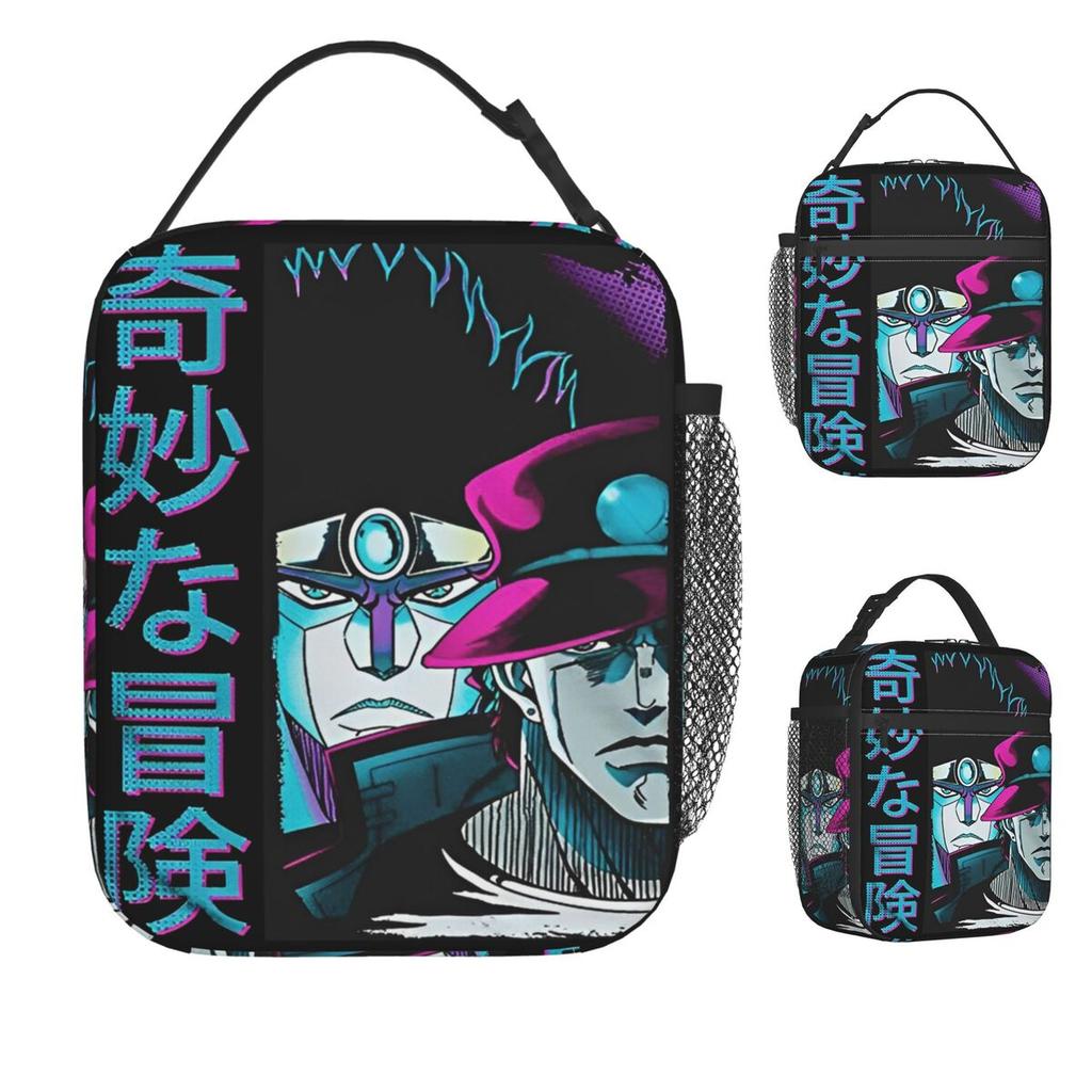 Аниме JoJo's Bizarre Adventure Сумка-ланчбокс Школьный ланчбокс Для ребенка Забавный графический дизайн Термосумки для ланча Водонепроницаемая сумка-холодильник