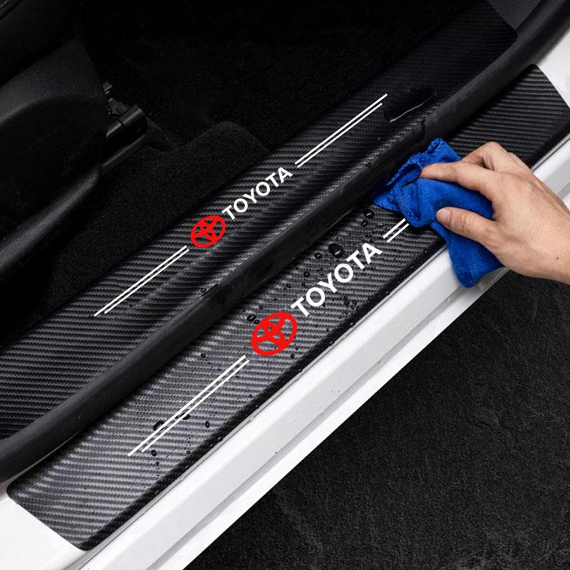 5 шт. Наклейка на дверь автомобиля, накладка на порог от царапин для Toyota Corolla Yaris Aygo Prius CHR Camry Auris Avensis Land Cruiser Prado