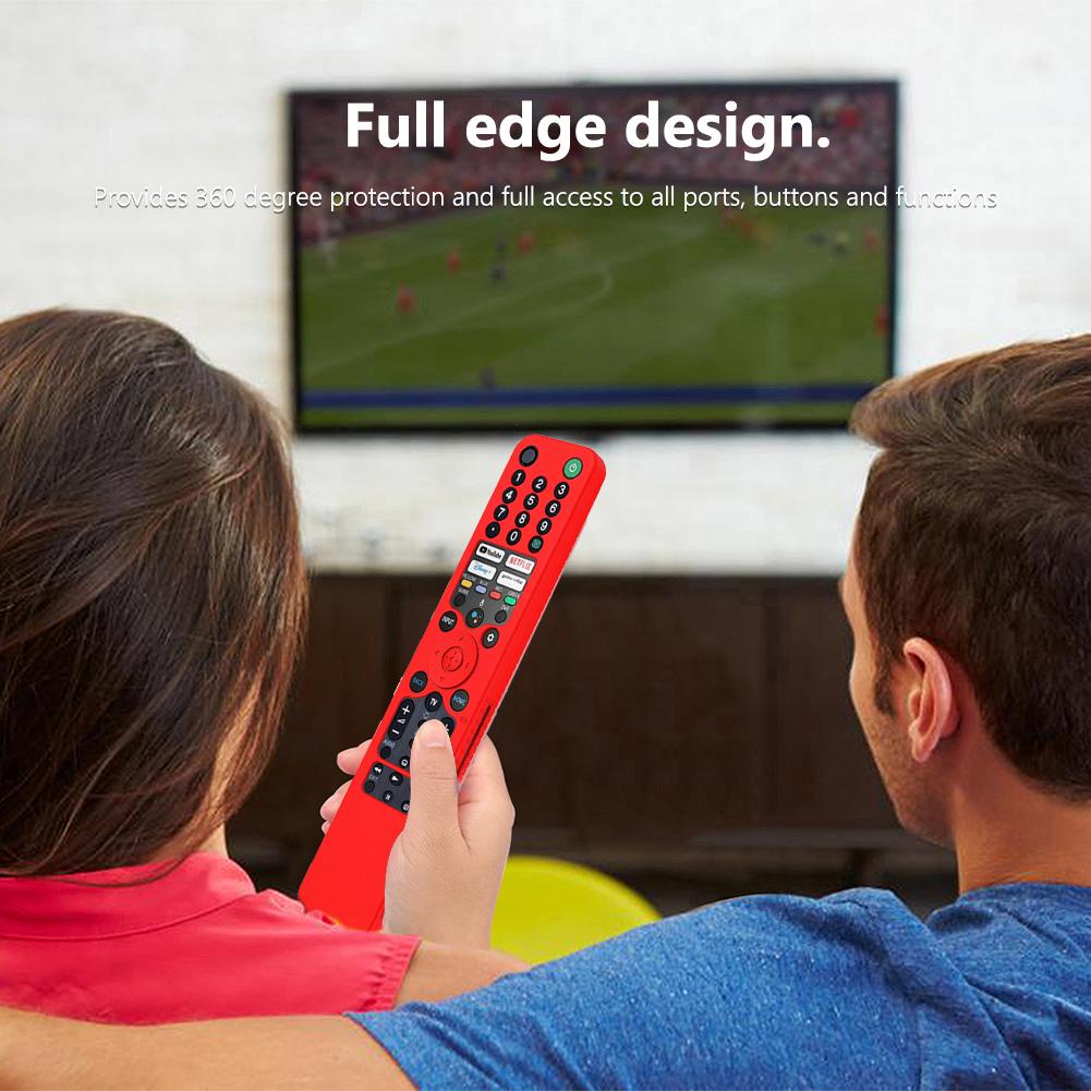 Silicone TV Remote Control Cover Shockproof Protective Cover Waterproof with Lanyard for Sony RMF-TX520U MG3-TX520U Voice Remote