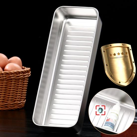 Bacon Container for Refrigerator Stainless Steel Airtight Bacon Storage Containers with Lids Dishwasher Safe Deli Meat Crisper Box Space-Saving