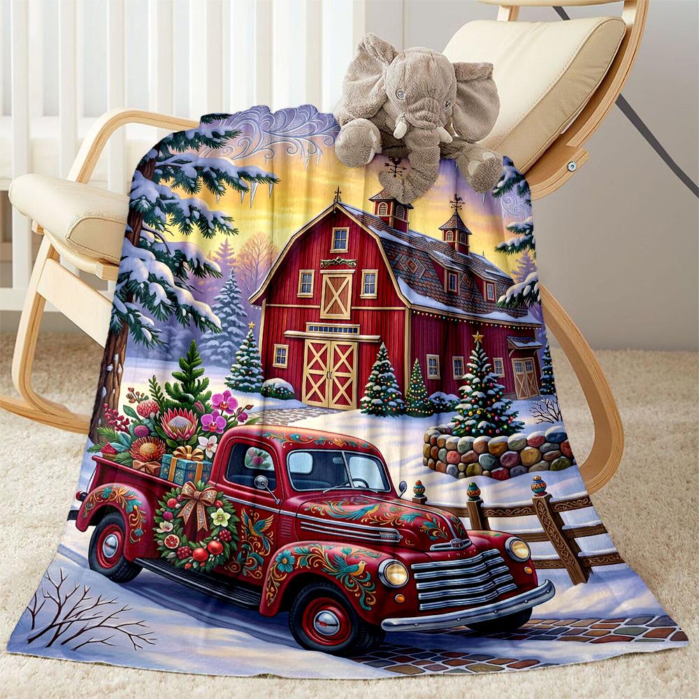 Winter Wonderland Snowman Flannel Blanket-Soft and Suitable for Sofas,Beds,Offices,Travel,All Seasons,Great Gift for Holidays and Birthdays.