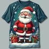 Детская одежда Мультяшная Рождественская футболка с Санта-Клаусом Повседневные футболки с коротким рукавом для мальчиков и девочек 2-10 лет Рождественский подарок для детей