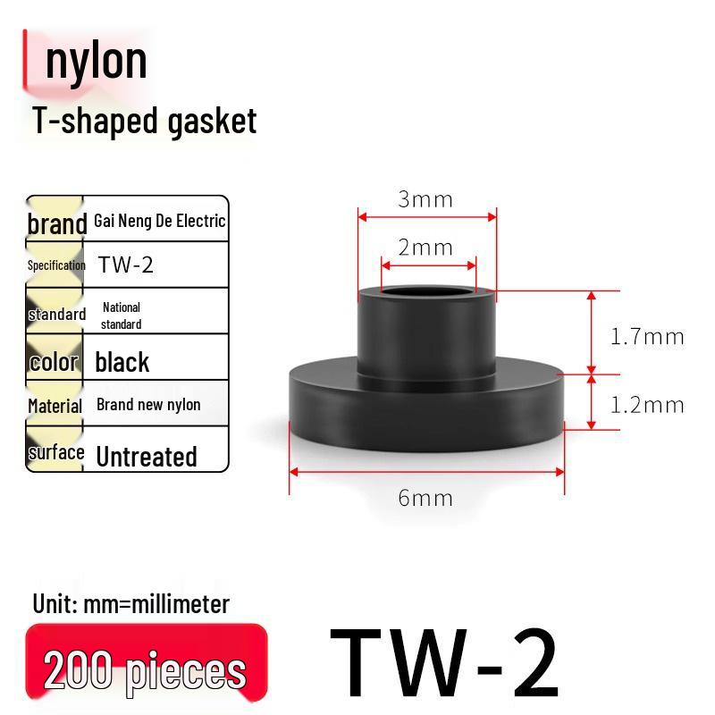 Т-образное нейлоновое уплотнительное кольцо, втулка для винтового вала с вогнуто-выпуклой изоляционной прокладкой M2