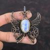 Rainbow Moonstone Pendant Copper Wire Wrapped Pendant Handmade Butterfly Pendant Copper Jewelry For Gifts Gemstone Pendant Wire Wrap Jewelry