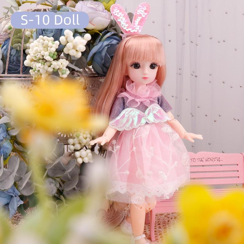 Кукла BJD для девочек, 30 см, аниме-кукла, 23 шарнира, подвижное тело с юбкой, шляпа, головной убор, игрушка «сделай сам»