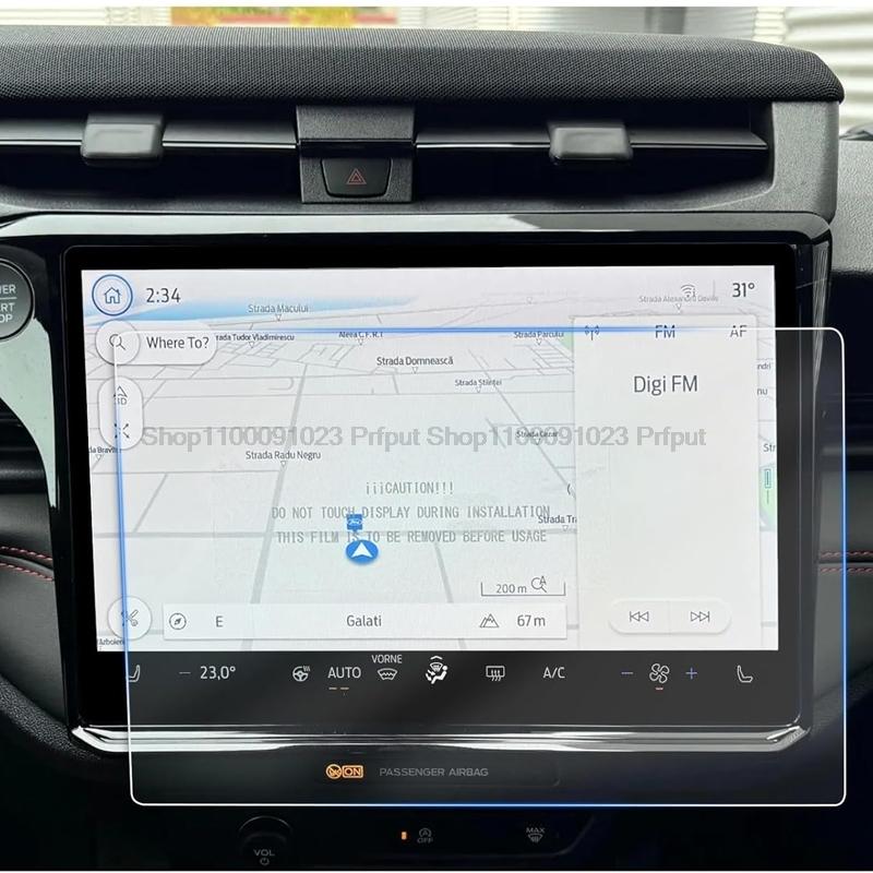 Tempered glass screen protector film For Ford Puma 2024 2025 12 inch Car infotainment radio GPS Navigation trument