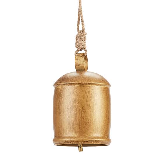 Rustic Bell Christmas Ornament Vintage Metal Decorative Bell Large Hanging Cow Bell Decoration for Mantel Table Centerpiece Winter Tree Garland Decor