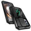 R-JUST For Samsung Galaxy S25 Edge Case PC+Silicone+Metal Back Cover with Tempered Glass Film