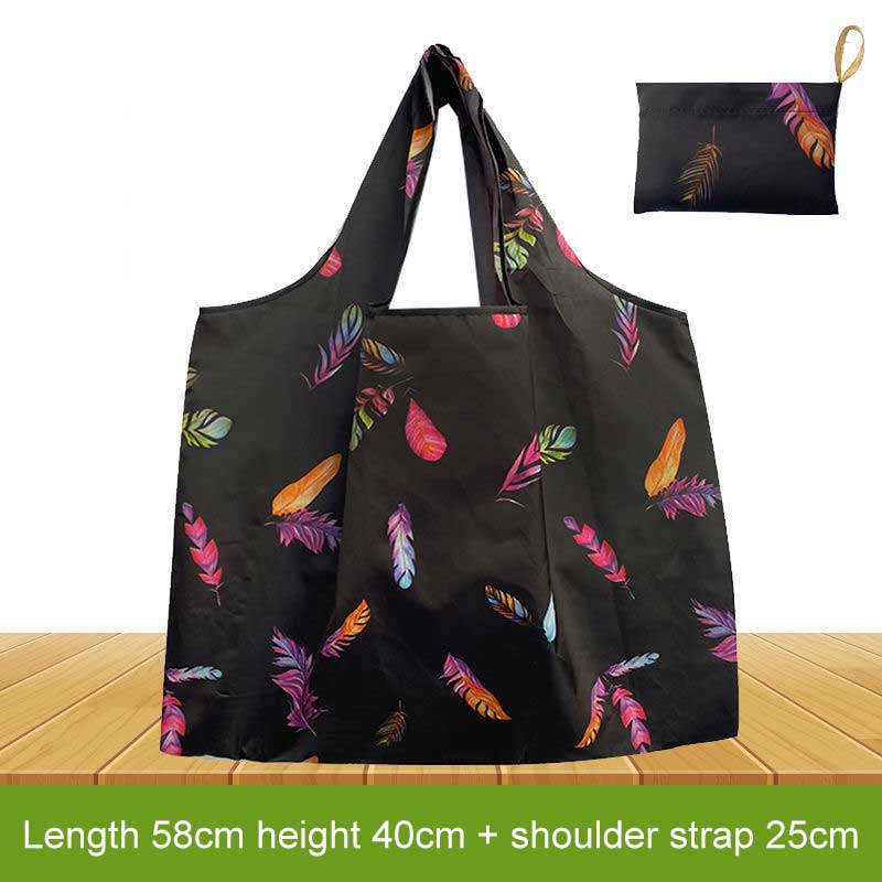 Large Capacity Portable Bags Supermarket Environmental Protection Shopping Bag Folding Waterproof Handheld Shoulder Storage Bag Load Capacity 20KG