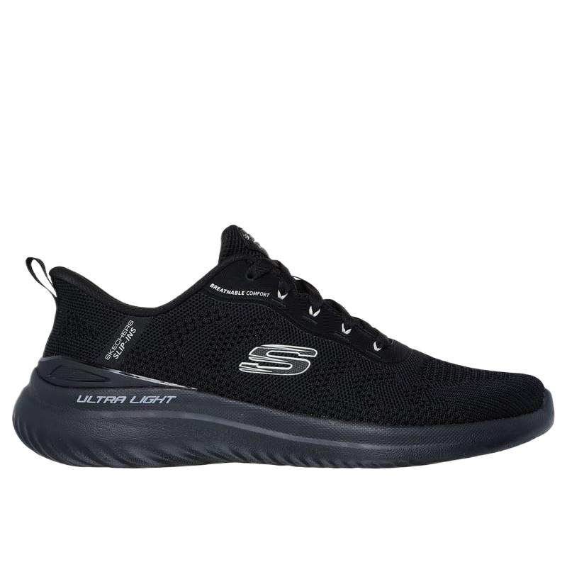 Skechers Bounder 2.0 Almir Удобные Модные Простые Универсальные Популярные Низкие Повседневные Кроссовки Мужские Черный 233031-BBK