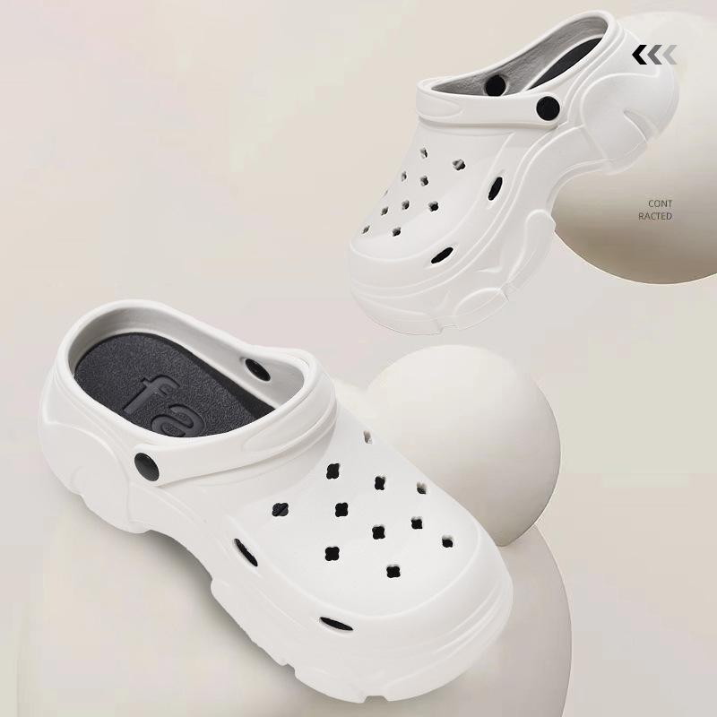 Women Sandals Hole Shoes Wedge Super High Heels Beach EVA Light Home Slippers