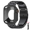 Стеклянный корпус + Металлический ремешок из нержавеющей стали для Apple Watch S11 S10 42 мм 46 мм 45 мм 44 мм 41 мм 40 мм iWatch Серии 11 10 9 8 7 6 5 4 se