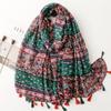 Fashion Bright Striped Line Tassel Viscose Shawl Scarf Lady High Quality Wrap Headband Bufandas Muslim Hijab Sjaal 180*90Cm