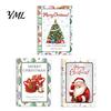 Festive Holiday Souvenir Holders Christmas Spiral Bound Book, Vibrant Design Keepsake Booklet, Gift Card Compact Decorative Present Holder for Friends