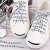 Casual Small White Shoe Shoe Lace Alphabet LACES Flat Shoelaces Letter Printed Printing Personality 1 Pair