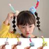 Children Cartoon Plush Hairpin Soft Eyes Plush Ball Big Fuzzy Elastic Spring Anti-slip Lightweight