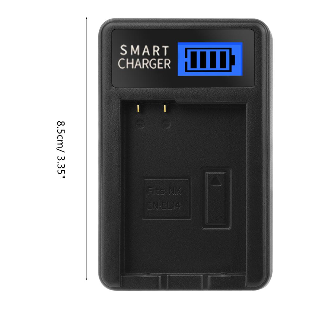 ЖК-дисплей USB Сменное зарядное устройство EN-EL14 для аккумуляторов камер Coolpix P7000 P7100 D3200 D3300 D5100 D5200 P7700 P7800 D3100