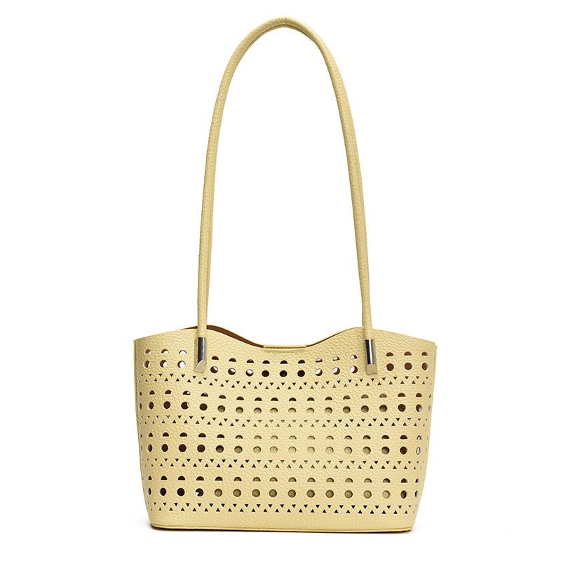 Вместительная ажурная сумка женская лето 2025 новая универсальная на плечо сумка для мамы и ребенка для отдыха работы поездок сумка-тоут