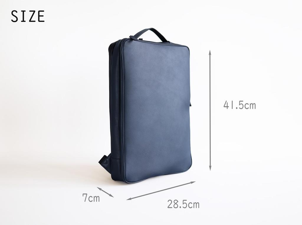 SQUAIR Building Made Genuine Leather Backpack [STATUSY] 2-story Possible! Thin, Large-capacity, Easy-to-use Japanese-made (khaki)